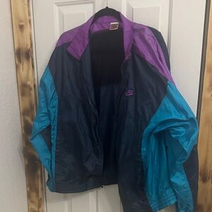 Nike Purple and Teal Windbreaker Jacket